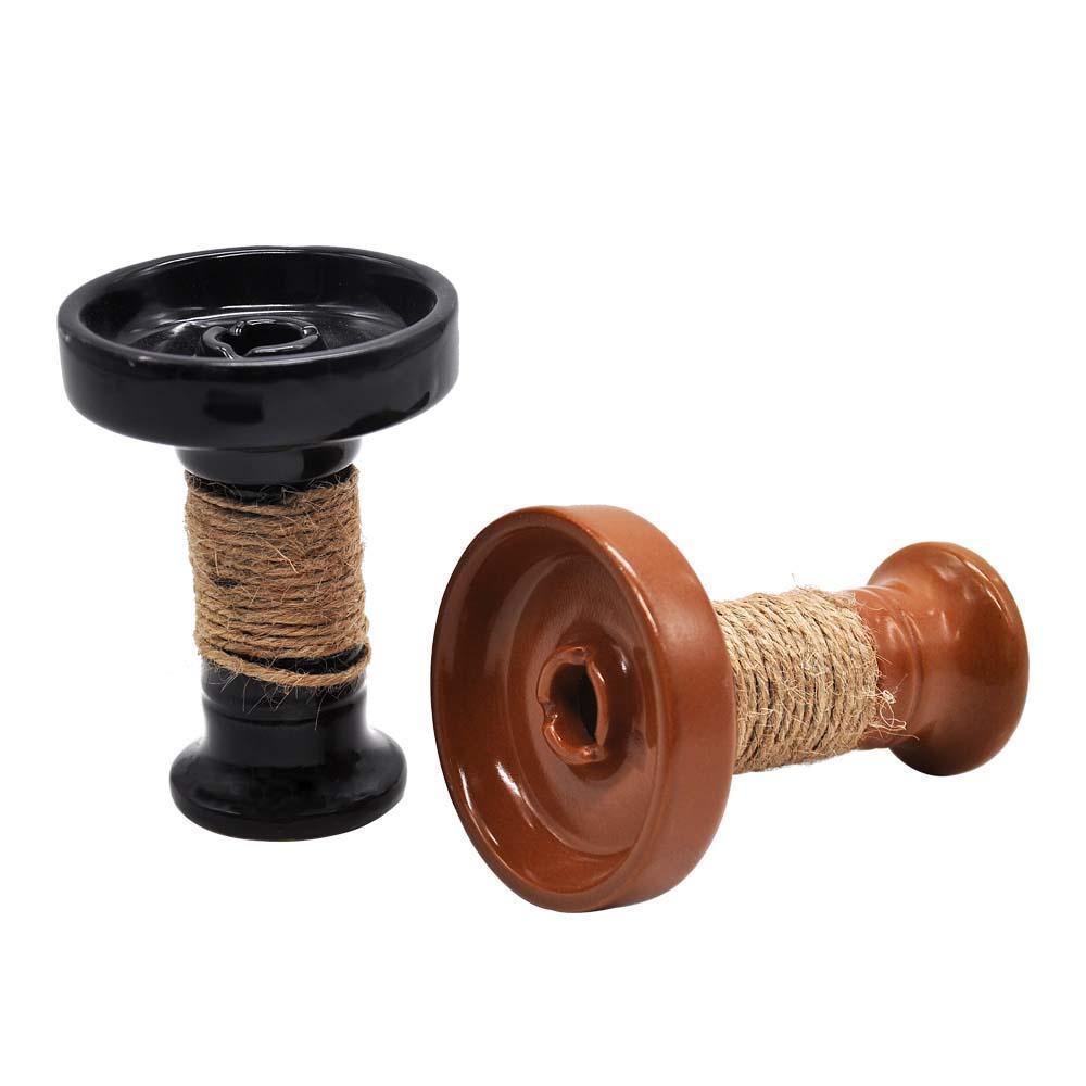 

Ceramic One Hole Hookah Bowls With Anti-Hot Rope Hookah Head Shisha Phunnel Bowl Chicha Nargile Ceramic Bowls Hole Hookahs Bowl