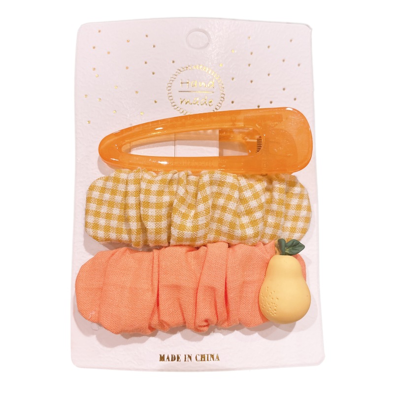 

Bobora Baby Children Color Cloth Art Small Fresh Fruit Hairpin Set Little Girl BB Clip Cute Girl Hairpin Clip Hair Accessories