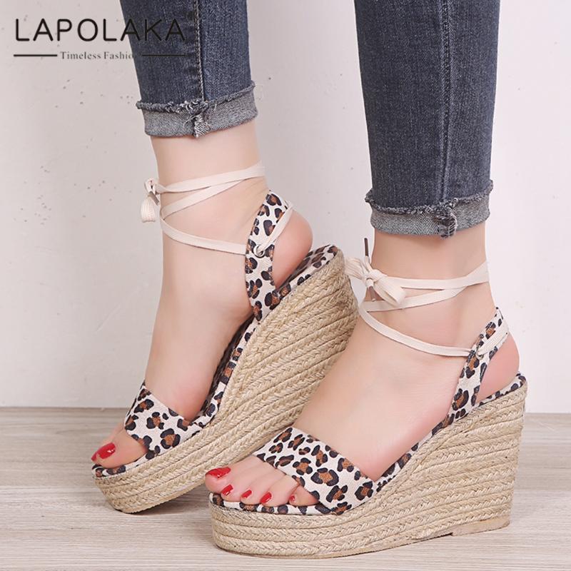 

Lapolaka 2020 Hot Sale Big Size 43 Buckle Strap Summer Shoes Ladies Sandals Platform Wedge High Heels Dropship Sandals Woman, Yellow