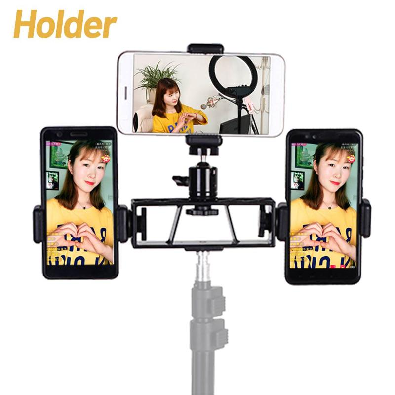 

Three-position Live Broadcast Mobile Phone Bracket Holder Photography Tripod Accessory Support Mounting Phones Camera Tripods