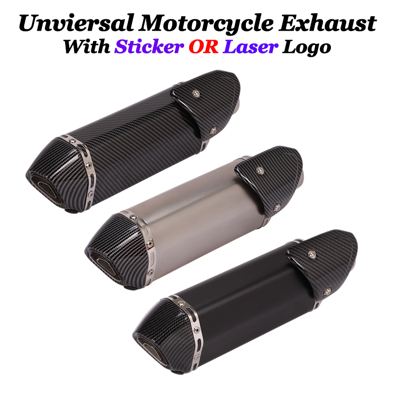 

38-51mm Universal Motorcycle Exhaust Carbon Fiber Color Muffler Pipe 370mm With DB Killer For GSXR600 750 GSXR 1000 R25 R3 MT07