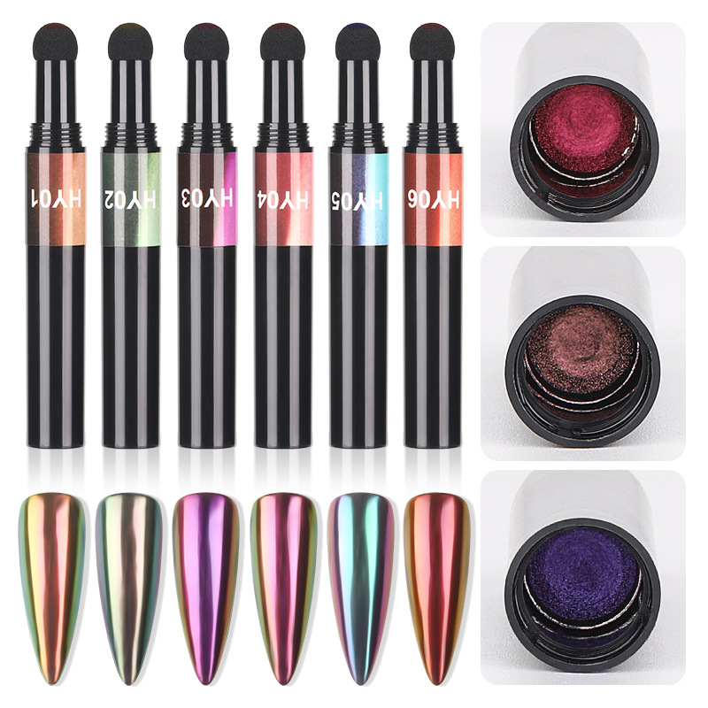 Air Cushion Magic Powder Pen Mirror Effect Nail Glitter Nail Art Manicure Makeup Holographic Chrome Nail Accessories C131-image-577555260