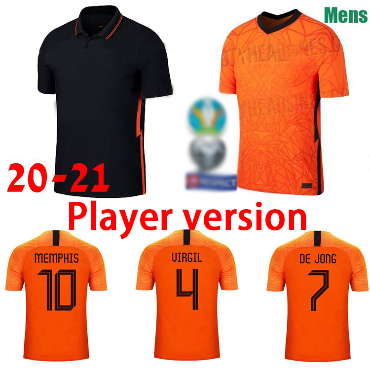 

Player version Netherlands soccer jersey Holland football jerseys shirt 20 21 camisa de futebol maillot de foot Kids soccer jerseys, Black;yellow