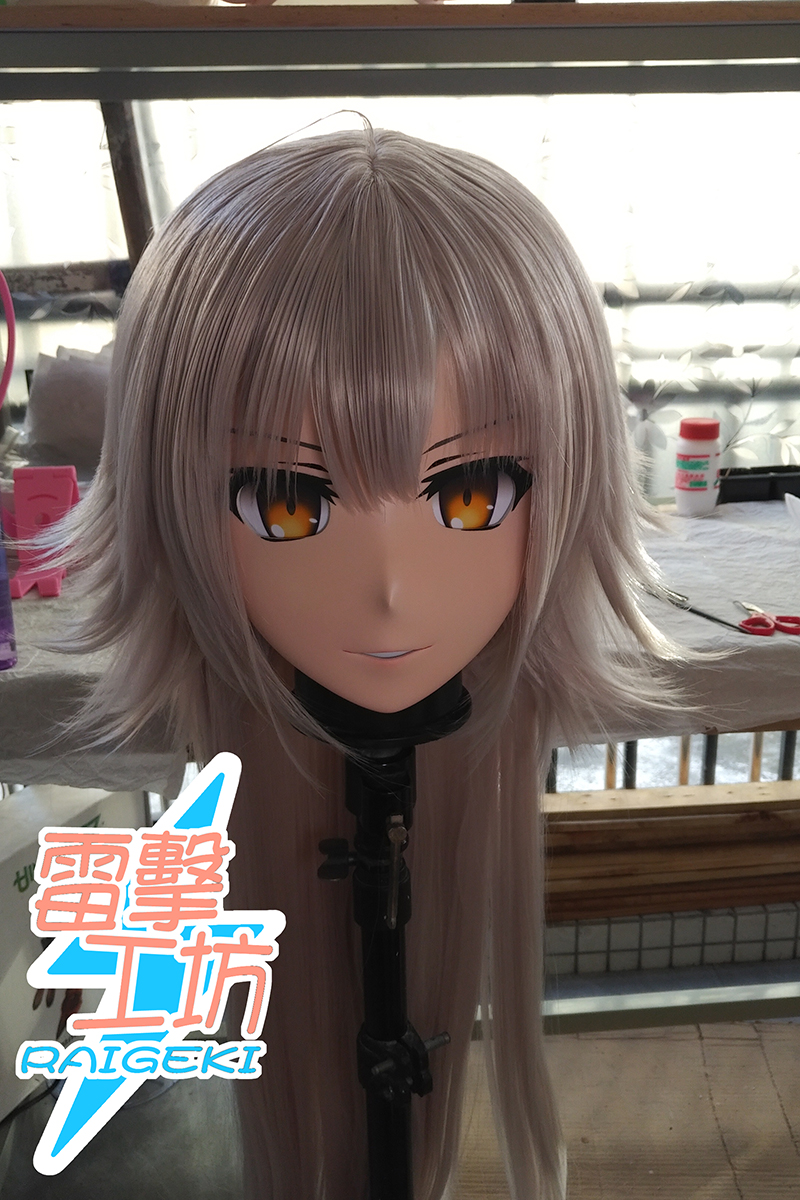 (RK MASK 18) Handmade Women Girl Silicone Full Head Mask Cosplay Kigurumi Mask Crossdresser BJD Doll Kigurumi Japanese KIG Anime Masks-image-578373050