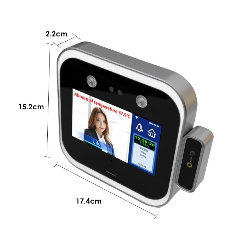 

Touch screen Recognition Wrist Temperature Measurement Detector Face Biometric Intelligent Attendance Machine DS36
