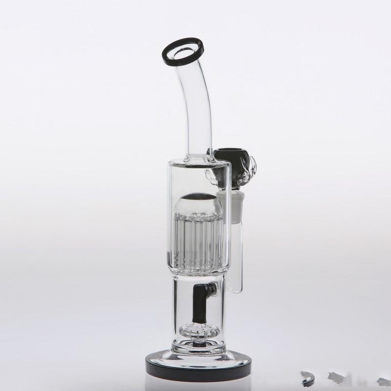 

23cm Two Function Glass Bong Water Pipes Joint 18.8mm Smoking Water Pipes Birdcage And Tyre Percolators in stock Oil Rigs Glass Glass Bongs