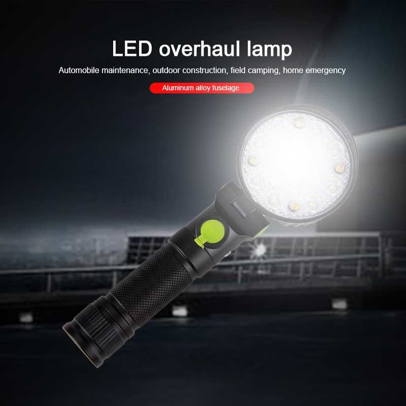 

Portable Lantern LED Work Light Hook Magnet Camping Lamp COB USB Rechargeable 18650 Torch Waterproof Highlight