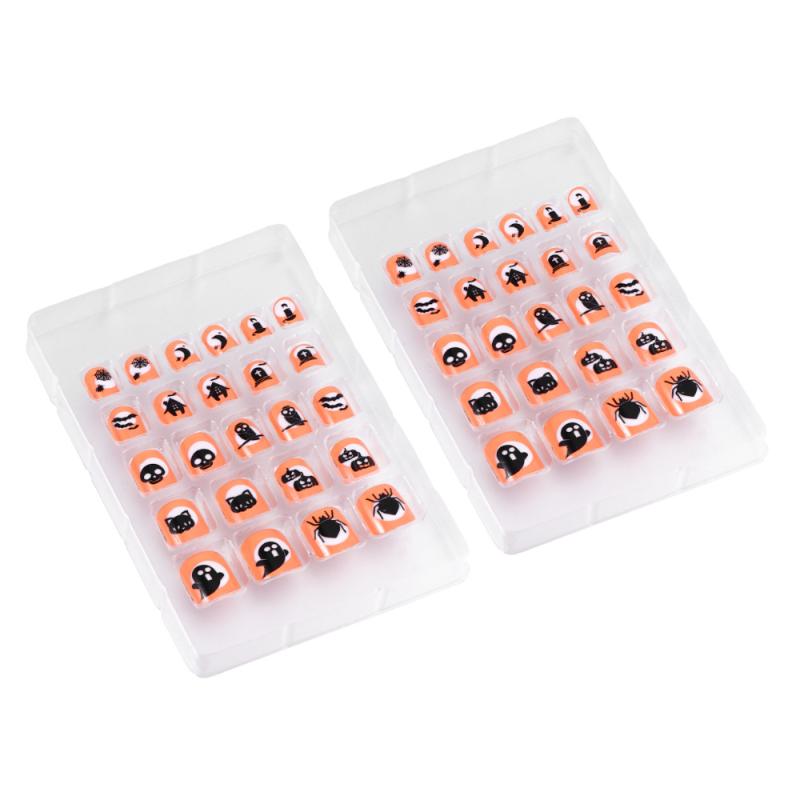 

48pcs Halloween Nail Art Patches Durable Convenient Manicure Tools Nail Decoration for Salon Lovers, Assorted color