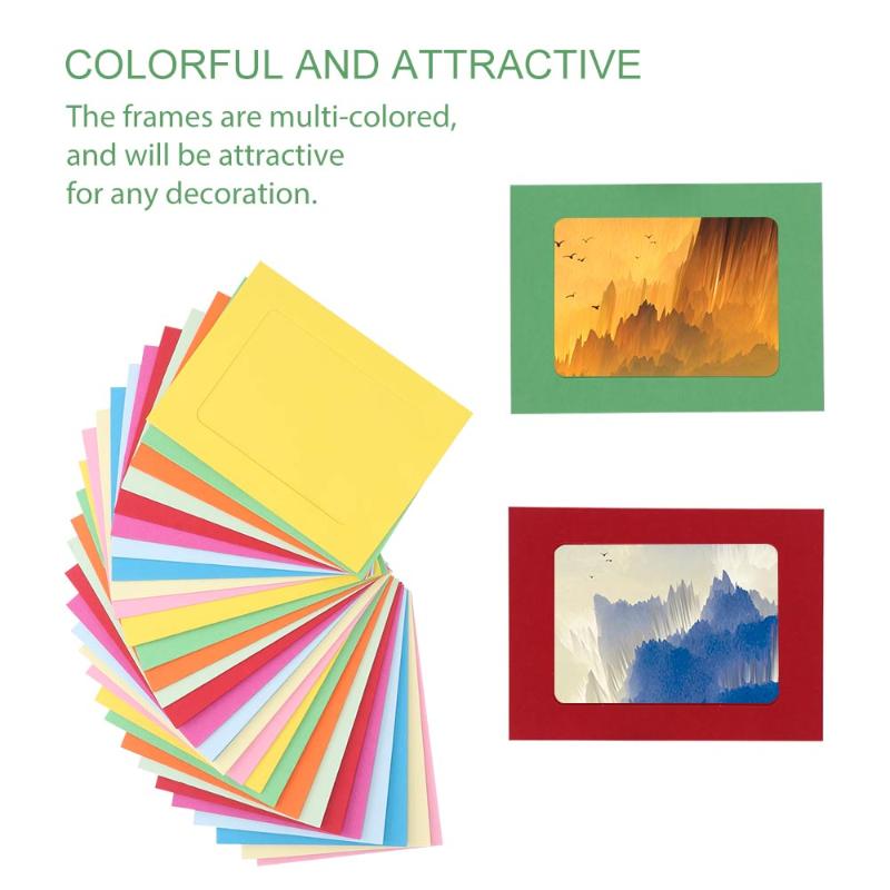 

DIY Colorful Photo Frame Paper Picture Home Decoration For Wedding Party Photo Booth Props Christmas Decorations