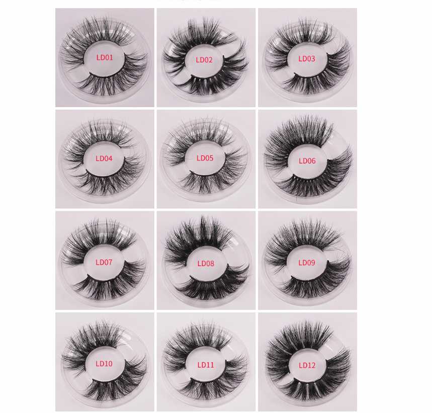 

3D Mink Eyelash 5D 25mm Mink Lashes Long Thick Mink Lashes Handmade False Eyelash Eye Makeup Maquiagem Long Dramatic Fast Ship