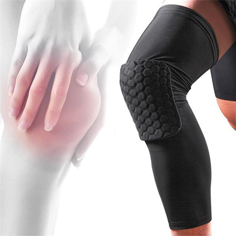 

Ultralight Elastic Breathable Knee Pads Football Basketball Volleyball Leg Long Sleeve Protector Sports Safety Calf Pad, White