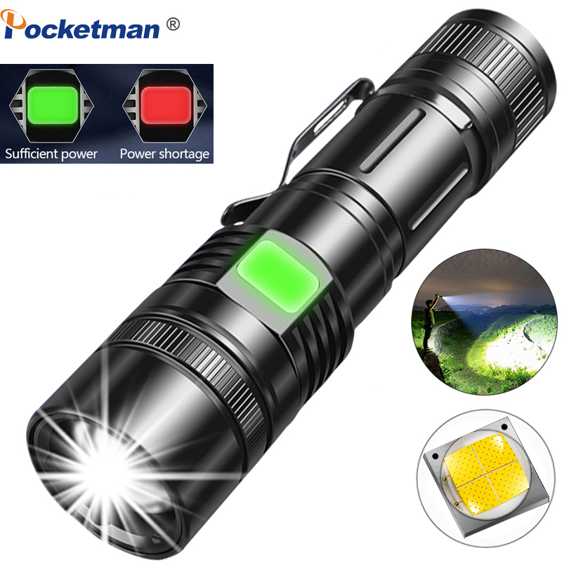 

Ultra Powerful 8000Lums Tactical LED USB Rechargeable Super Bright XHP70 Best Camping, fishing Light 18650 Zoom Torch