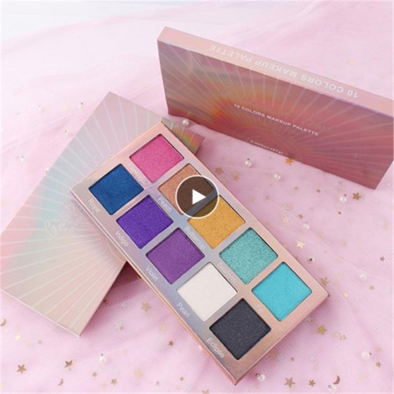 

Romantic Beauty 10 Colors Matte Pearlescent Eye Shadow Pigment Eyeshadow Palette Makeup Cosmetics Long Lasting Halo Dyeing TSFH, Army green