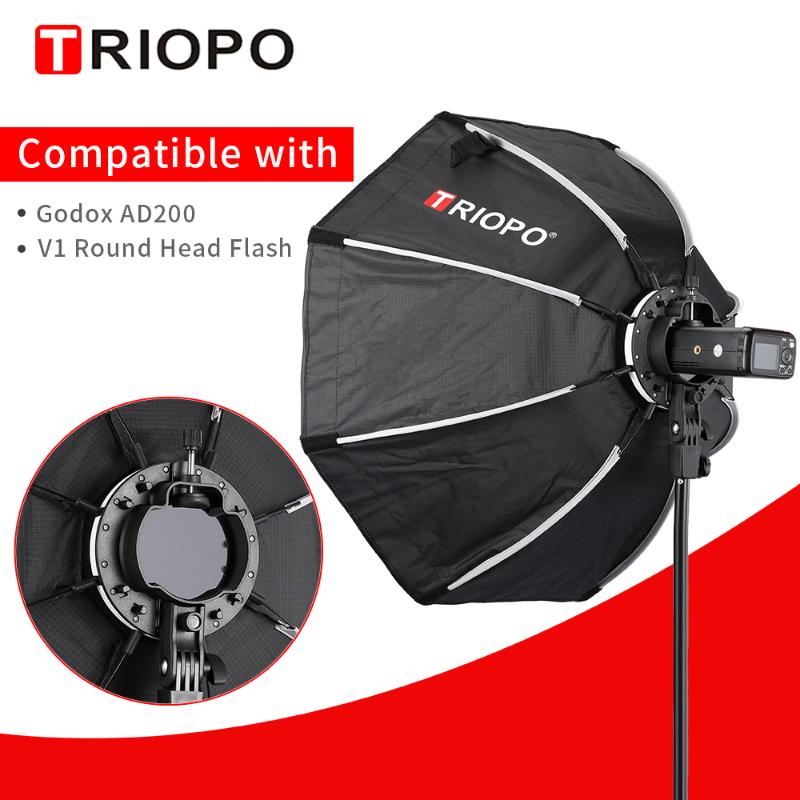 

TRIOPO 65cm KX65CM Octagon Umbrella Softbox Soft box for Godox AD200 V1 Speedlite Flash Light photography studio accessories