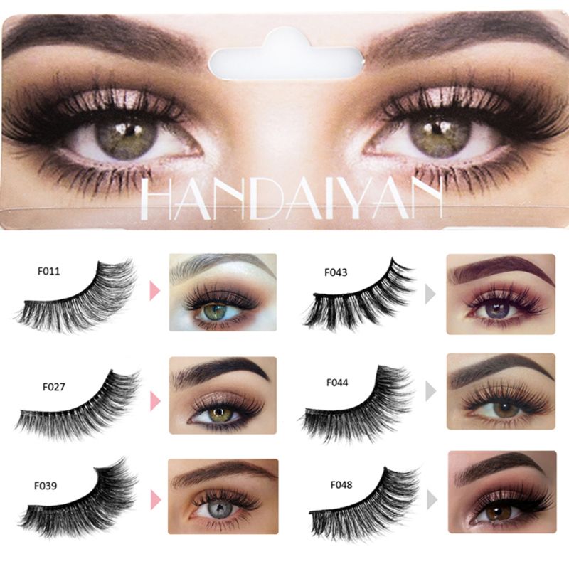 

1 Pair Long Fake 3D Mink Eye Lashes Natural Thick Makeup False Eyelashes NEW