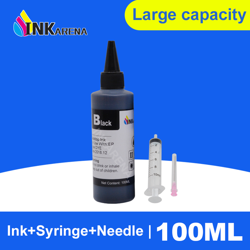 

INKARENA Black Color Printer Ink Refill Kit For 123 122 304 302 301 300 21 22 140 141 121 650 652 XL Ink Cartridge Ciss Tank