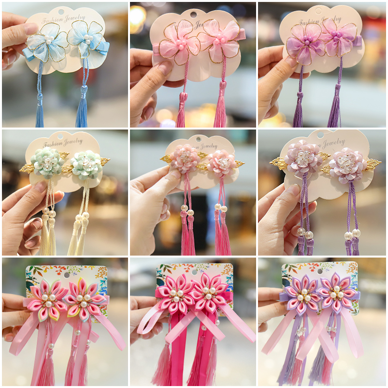 

Ancient headdress girls Hanfu headdress ribbon super fairy ancient style accessories hair accessories girl stepping costume