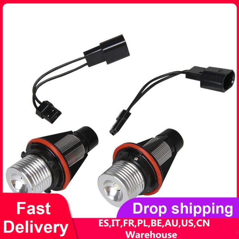 

2Pcs Error Free LED Angel Eyes Marker Light Bulb DRL Fog Lamp 12V White Blue Red For E39 E60 E61 E63 E83 E87 X5 M5