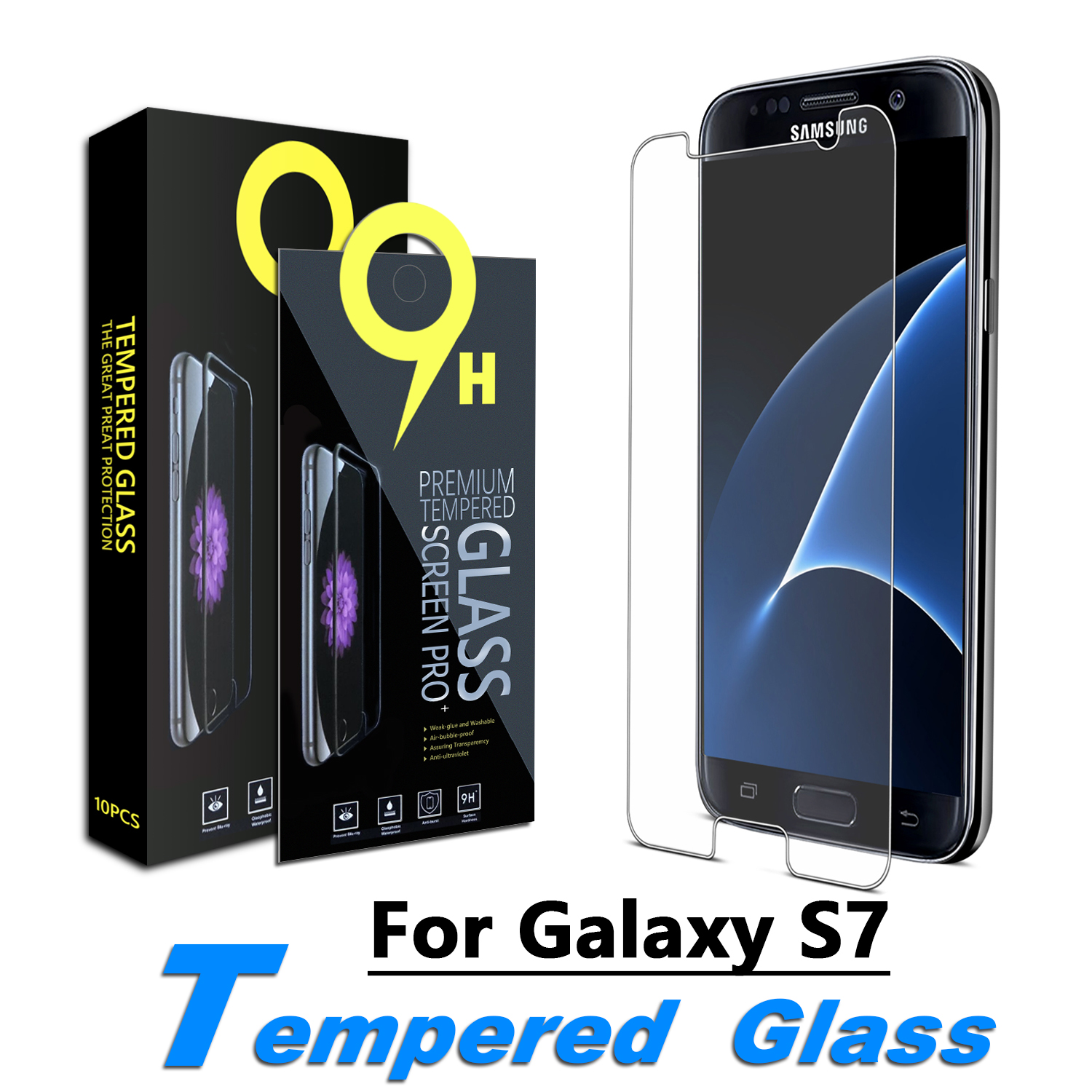 

KAREEN for Samsung Galaxy S3, S4, S5, S6, S7, S8 Active, S7 Active, S10e Tempered Glass Screen Protector, with Retail Paper Box