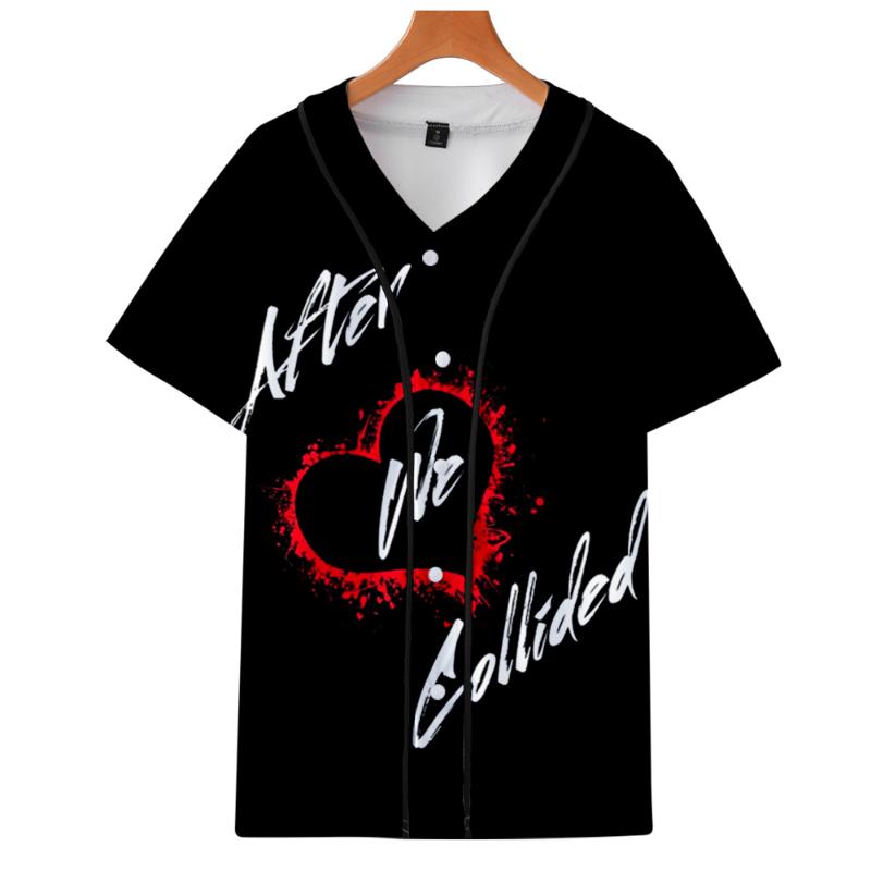 

After We Collided Tshirt 3D V-Neck Tracksuit Summer Short Sleeve Women Men's T-shirt Harajuku Tee 2020 Romantic Movie Clothes