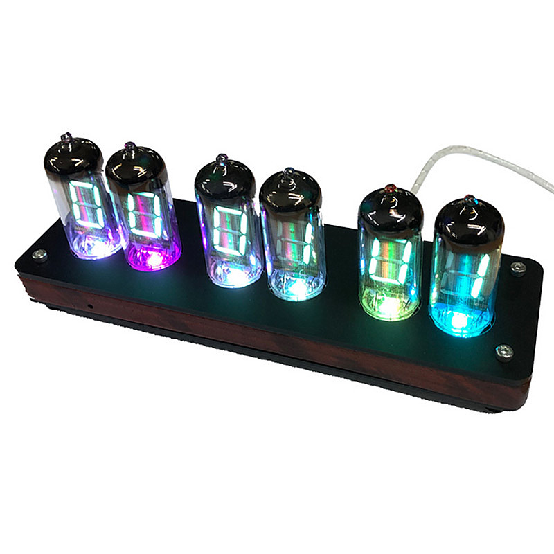 

IV-11 Fluorescent Tube Clock,STM32 master IC DC5V Tube fluorescent wood shell clock,Fluorescent clock kit,J19295