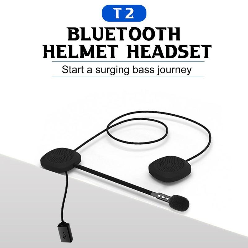 

T2 Wireless Bluetooth 5.0 Motorcycle Helmet Headset Stereo Speaker Headphone