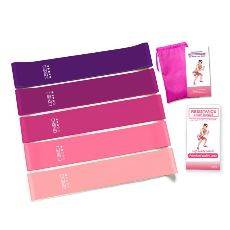 

5pcs Training Fitness Gum Exercise Gym Strength Resistance Bands Pilates Sport Rubber Fitness Bands Workout Equipment