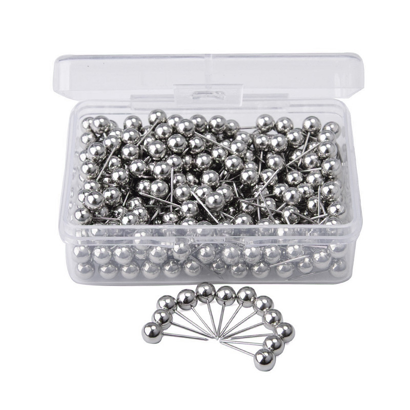 

500 PCS/set Map Push Pins Map Tacks 1/8 Inch Small Size (Silver) free shipping