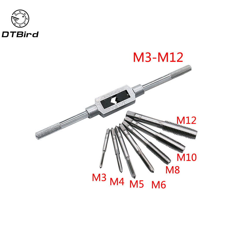 

8pcs/set Metal Screw Tap Holder M3-M12 for Metal Processing Wrench Holder Hand for Process Internal Threads