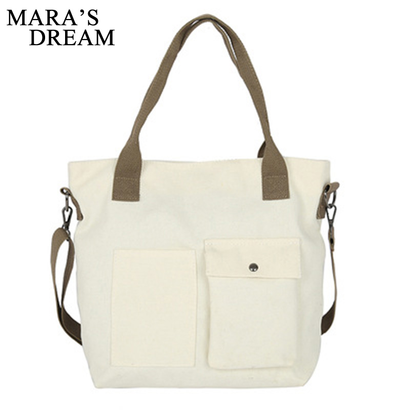 

Mara's Dream 2020 New Solid Color Fashion Ladies Canvas Messenger Bag Versatile Simple Student Portable Shoulder Bag Practical B, Bblack