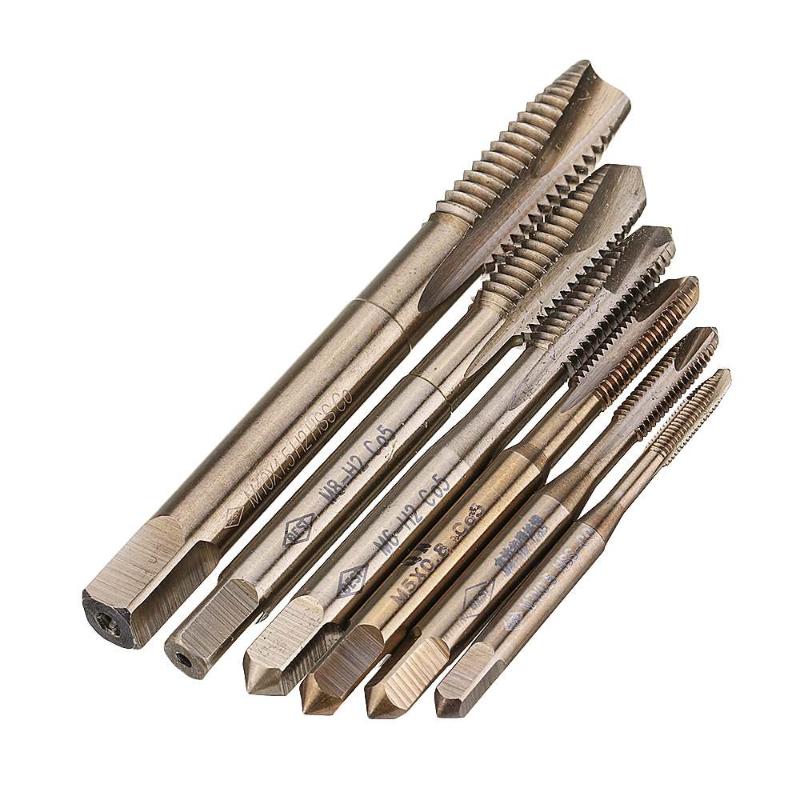

M3-M10 HSS Co M35 Machine Sprial Point Taps Metric Screw Tap Right Hand Thread Plug Tap Drill New