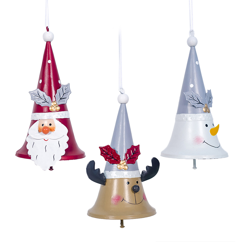 

1Pcs Iron Bell Pendant Christmas Tree Hanging Ornaments New Year Gifts For Xmas Party Home