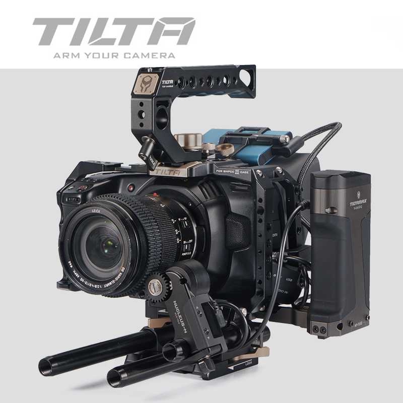 

Tilta BMPCC 4K 6K Camera Cage TA-T01-A Full Cage Black for BlackMagic BMPCC4K 6K Top Handle Side handle Tactical finished