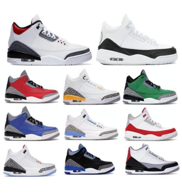 

Men Basketball Shoes 3 SE Unite Fire Red Denim Fragment Laser Orange Tinker Varsity Royal Free Throw Line Black Cement Man Trainer Sneakers, Blue