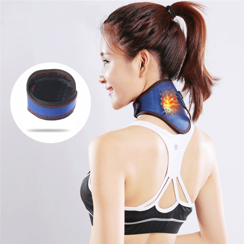 

USB Electric Neck Guard Moxibustion Neck Guard Safety Voltage Electric Heating Far Infrared To Protect The, Blue