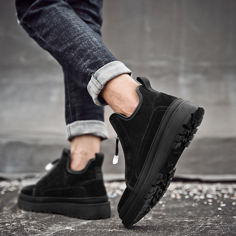 

2020 Mens leisure mens male men Casual loafers fashion Sneaker hombre shoes shoe leather for causal sale sneakers informales, Black