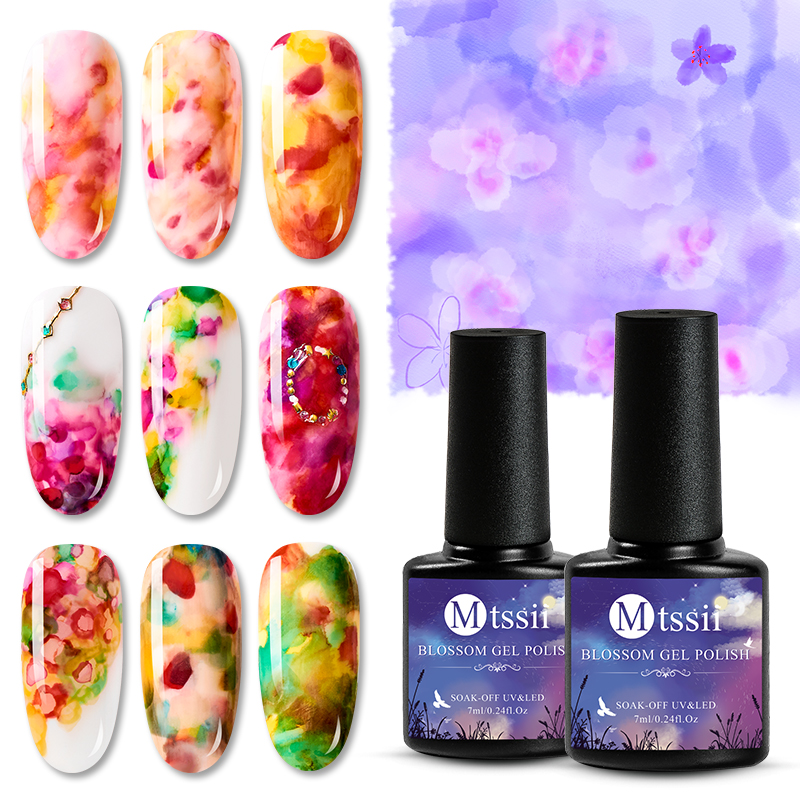 

Mtssii Blooming Painting Gel Nail Polish UV Gel Varnish DIY Magic Blossom Smoke Effect Hybird Organic Lacquer, Az068