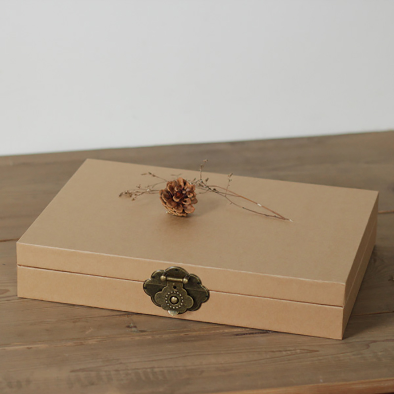 

DIY Photo Vintage Cardboard Boxes For Party Favors Hand-Painted Photo Large Gift Box Baby Lover Family Wedding Gifts