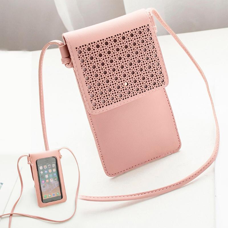 

Mini Crossbody Shoulder Bag Women High Quality Cell Phone Pocket Ladies Purse Clutch Fashion Pu Leather Hasp Handbags Female#g30, Red