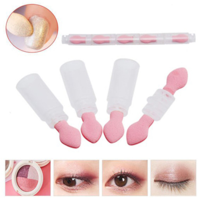 

1PC Portable Eye Shadow Brushes Powder Brush Cute Eyeshadow Applicator Pro Sponge Double Ended Eye Shadow Make Up Supplies