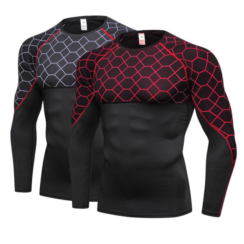 

Man Quick Dry Compression Shirt Long Sleeves T Shirt Plus Size Fitness Clothing Solid Colorquick Dry Bodybuild Fitness