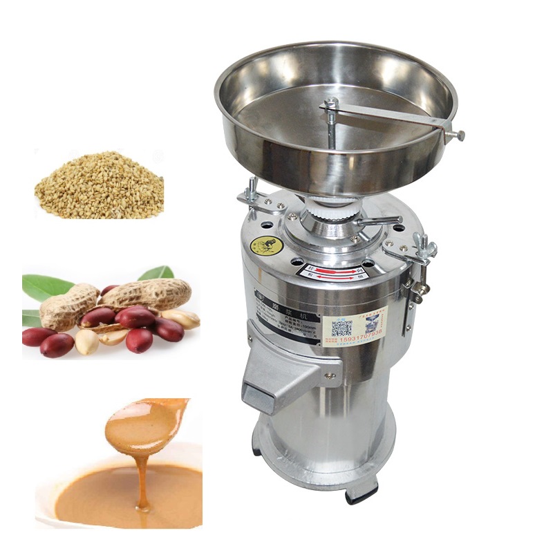 

15kg / h Commercial Sesame Peanut Grinding Miller Pistachio Stuff Grinder Pulping Machine 1100w Sesame Paste Machine 2800R / min