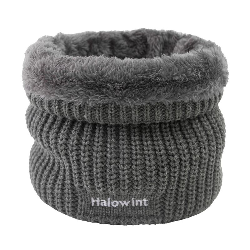 

1PC Winter Men's And Women's Snood Plus Velvet Warm Wool Single-loop Pullover Bib Letter Solid Color Thick Collar, A1
