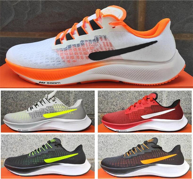 

New Sports Shoes Zoom Pegasus 37 Mens Classic rainbow yellow red Trainers Sneakers Man Sports tennis Shoes shoes EUR 36-45, S3