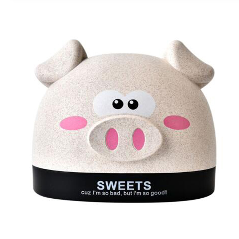 

Cute Pig Tissue Box Nordic Roll Paper Storage Box Round Shaped Tissue Container Towel Napkin Holder