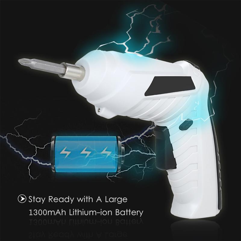 

Cordless Screwdriver Electric Screwdriver Adjustable 2 Position Drill 6Nm Multifunctional Electric Drill Power Tools