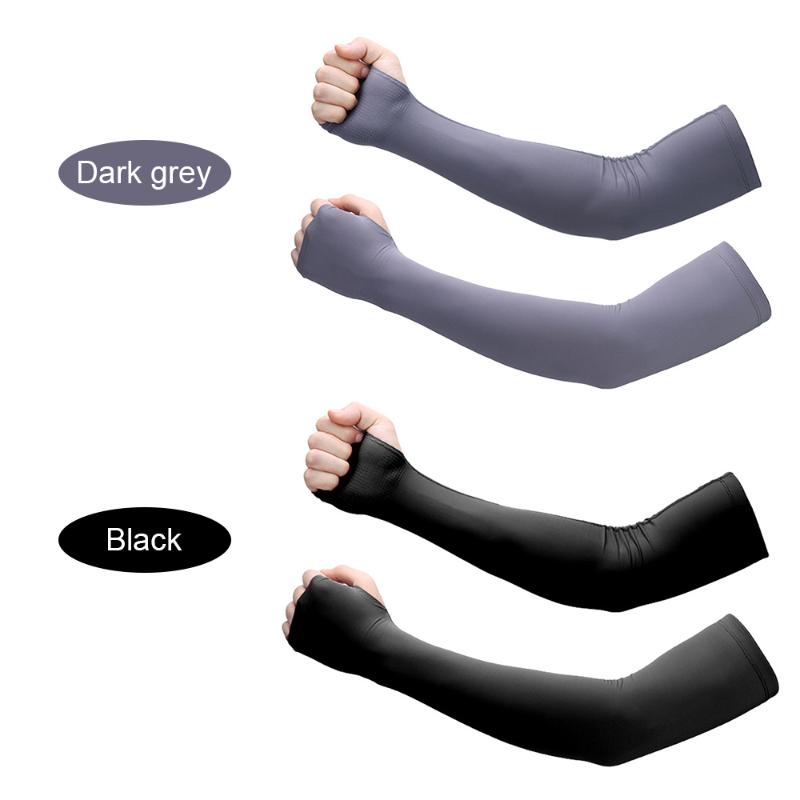

Summer UV Protection Cooling Sleeves Sun-Protective Arm Sleeves Outdoor Cycling Ultraviolet-proof Elbow Brace for Men Women, Black