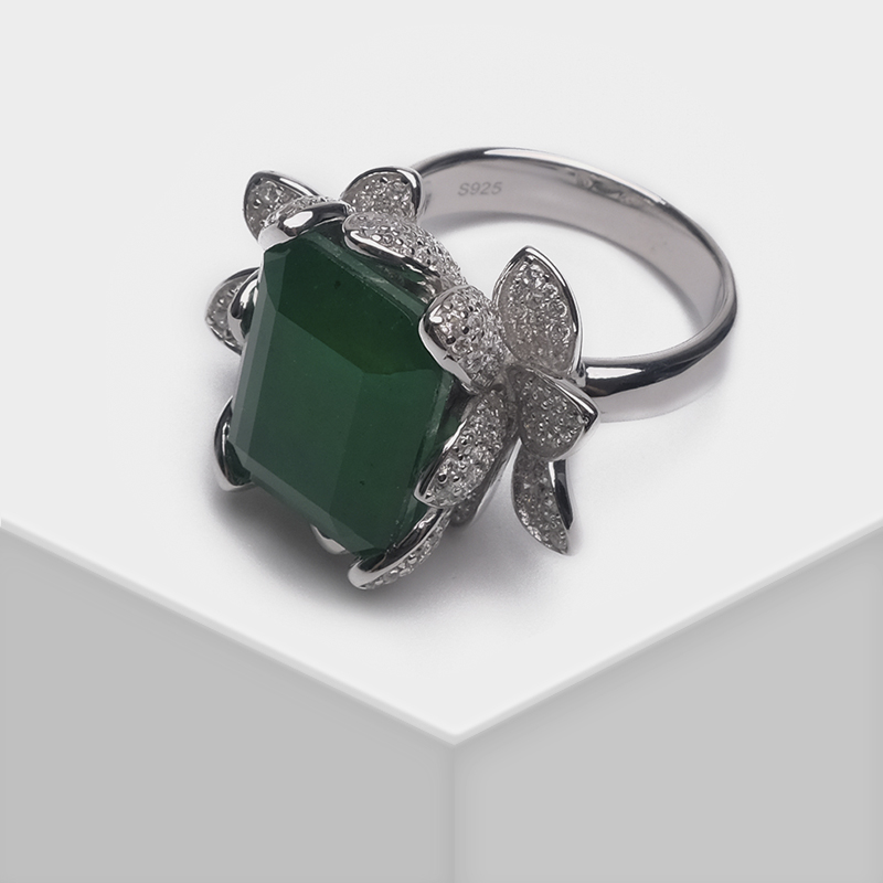 

Amorita boutique flower full drill design delicacy ring