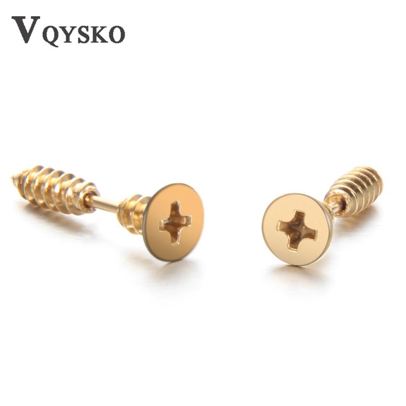 

Fashion Piercing Screw Stud Earring Gift For Men & Women Unisex Stainless Steel Jewelry Earrings Wholesale Punk Boucle d'oreille