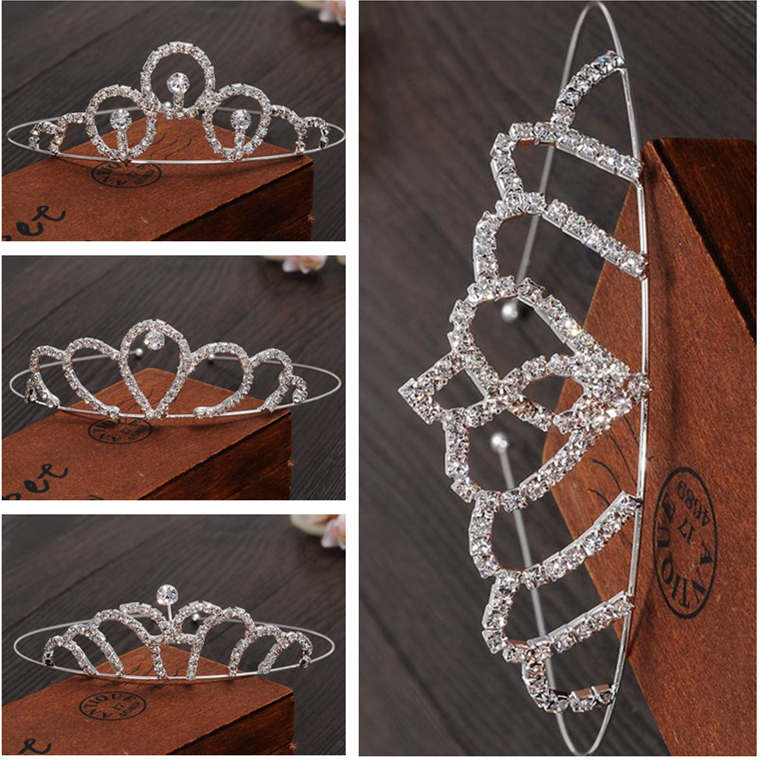 

Epecket DHL free ship Princess crown bridal tiara wedding photo studio rhinestone crystal crown hair accessor DATG052 Hair Jewelry Headbands
